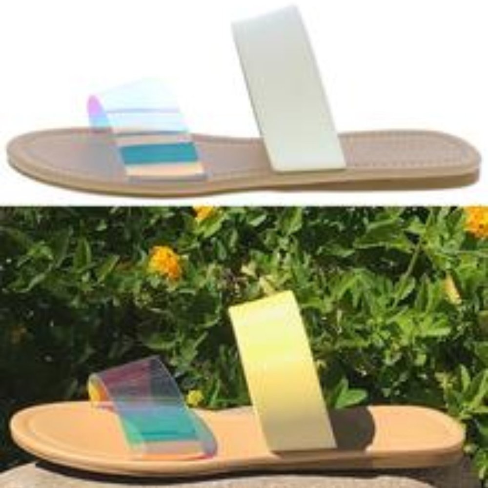 White Flat Sandal